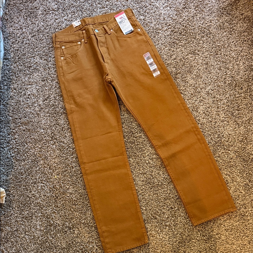 Levi's Men's Original 501 Brown Jeans